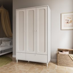 Guarda-roupa 3 Portas e 2 Gavetas Coleção Fofura - 1