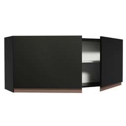 Armário de Cozinha Aéreo 120 x 50 cm 2 Portas Preto Reims Madesa  - 5