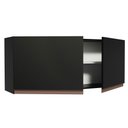 Ver imagem 5 de Armário de Cozinha Aéreo 120 x 50 cm 2 Portas Preto Reims Madesa