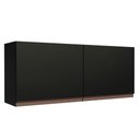 Ver imagem 1 de Armário de Cozinha Aéreo 120 x 50 cm 2 Portas Preto Reims Madesa