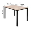 Ver imagem 6 de Conjunto Karina Flex 1,10m Tampo Laminado com 4 Cadeiras Preto/Fosco/Linho Bege/Carvalho