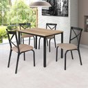 Ver imagem 2 de Conjunto Karina Flex 1,10m Tampo Laminado com 4 Cadeiras