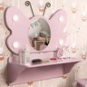 Penteadeira Camarim Infantil Com Espelho e Banqueta Borboleta Rosa - 2