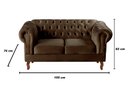 Ver imagem 3 de Sofá 2 Lugares Decoração Sara Recepção Dom Pedro Chesterfield Marrom