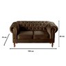Sofá 2 Lugares Decoração Sara Recepção Dom Pedro Chesterfield - 3