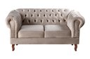 Ver imagem 2 de Sofá 2 Lugares Decoração Sara Recepção Dom Pedro Chesterfield Cinza Capuccino