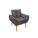 Ver imagem 2 de Kit 03 Poltronas Opala Confortável Sala, Quarto Cor:cinza