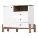 Ver imagem 4 de Cômoda Infantil Yuri 1 Porta 3 Gavetas Espresso Móveis Branco/Jequitibá HP