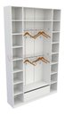 Ver imagem 1 de Armário Colmeia Cabideiro Gaveta M5 100% Mdf (closet Lojas) Vetorial Móveis Branco
