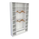 Ver imagem 2 de Armário Colmeia Cabideiro Gaveta M5 100% Mdf (closet Lojas) Vetorial Móveis Branco
