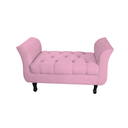 Ver imagem 3 de Kit Cabeceira Mirage + Calçadeira Grécia Solteiro 90cm Suede:rosê