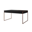Ver imagem 2 de Mesa Industrial Caixote Filadélfia Tampo 120x75 Preto Base Ferro Cobre
