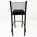 Ver imagem 5 de Kit 2 Banquetas alta para cozinha Empilhável preta assento em linho cor preto - Poltronas do Sul