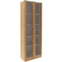 Ver imagem 6 de Estante Armário Alta Livreiro Multiuso Office 2 Portas Vidro Amêndoa