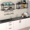 Ver imagem 4 de Prateleira Estilo Industrial Cozinha de Parede GND PP 100cm