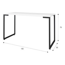 Escrivaninha Porto Espresso 120cm Móveis Branco/preto Hd - 2
