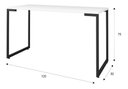 Ver imagem 2 de Escrivaninha Porto Espresso 120cm Móveis Branco/preto Hd