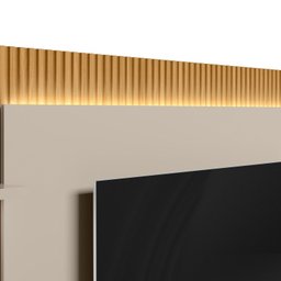 Rack com Painel para TV até 70 Polegadas com Ripado e LED 238cm São Paulo - 4