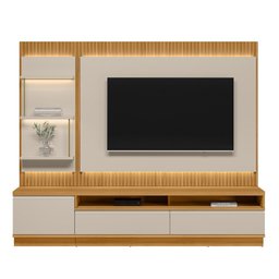 Rack com Painel para TV até 70 Polegadas com Ripado e LED 238cm São Paulo - 2