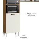 Ver imagem 5 de Cozinha Compacta 6 Portas 250 Cm Mdp Atenas Armoveis - Atacama Off White