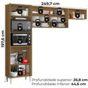 Ver imagem 3 de Cozinha Compacta 6 Portas 250 Cm Mdp Atenas Armoveis - Atacama Off White