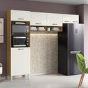 Ver imagem 6 de Cozinha Compacta 6 Portas 250 Cm Mdp Atenas Armoveis - Atacama Off White