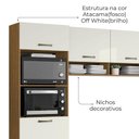 Ver imagem 4 de Cozinha Compacta 6 Portas 250 Cm Mdp Atenas Armoveis - Atacama Off White