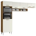 Ver imagem 1 de Cozinha Compacta 6 Portas 250 Cm Mdp Atenas Armoveis - Atacama Off White
