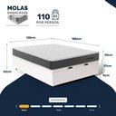 Ver imagem 2 de Cama Box Baú Casal com Colchão de Molas Ensacadas Classic Maxx 138x188x62cm