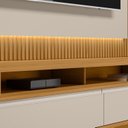 Ver imagem 4 de Rack com Painel Ripado para TV até 70 Polegadas com LED MDF 180CMX198CM São Paulo Branco