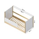 Ver imagem 2 de Cama Reversível Montessoriano com Cerquinha Dupla New Garden Casatema MadeiraOriginals Marrom/Branco