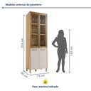 Ver imagem 3 de Paneleiro de Cozinha com 4 Portas e Vidro Reflecta Nobre Bege/Cinamomo/Off White