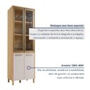 Ver imagem 7 de Paneleiro de Cozinha com 4 Portas e Vidro Reflecta Nobre Bege/Cinamomo/Off White