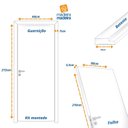 Ver imagem 4 de Kit Porta de Madeira Lisa 215x64cm Batente 16cm MDF Ultra MGM Abertura Direita Ipê