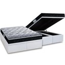 Ver imagem 1 de Cama Box Baú Queen: Colchão Probel D33/ep Advanced Tech1500 Double Face + Base White(158x198)