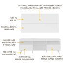 Ver imagem 4 de Rack Retrô com Painel para TV até 65" Multimóveis Flórida FG3133 Branco
