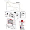 Ver imagem 5 de Rack Retrô com Painel para TV até 65" Multimóveis Flórida FG3133 Branco