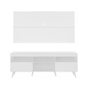 Ver mais imagens de Rack Retrô com Painel para TV até 65" Multimóveis Flórida FG3133 Branco