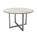 Ver imagem 2 de Mesa de Reunião Redonda 1,20 m Pés Metal para 4 Pessoas F5 Office Cor:Cinza