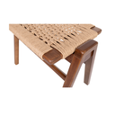 Ver imagem 5 de Banco Madeira Maciça Hanna com Assento em Fibra Natural Trançada À Mão 2 Lugares Pinhão