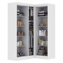 Ver imagem 6 de Guarda-Roupa Modulação 2 Canto com Puxadores MDF Paris Branco