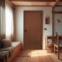 Ver imagem 1 de Kit Porta de Madeira Lisa 215x84cm Batente 16cm MDF Ultra MGM Abertura Direita Ipê