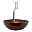 Ver imagem 2 de Cuba Redonda De Vidro 30X30Cm Marrom Para Banheiro