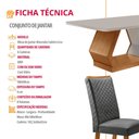 Ver imagem 6 de Mesa de Jantar Alvorada 180cm Tampo Mdf Vidro Canto Copo com 6 Cadeiras Lira