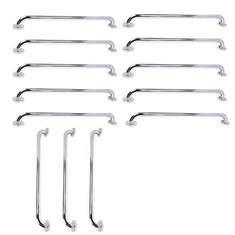 Barra de Apoio 70cm Inox Kit 13 Unidades Idoso Deficiente Gestante Criança Casa Banheiro Box Seguran