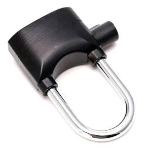 Cadeado Anti Furto Roubo Sirene Alarme 110db Som Alto Segurança Casa Moto Bicicleta Bike Resistente