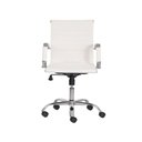 Ver imagem 5 de Cadeira Escritório Branca Base Giratória Cromada Ajustável
