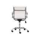 Ver imagem 2 de Cadeira Escritório Branca Base Giratória Cromada Ajustável