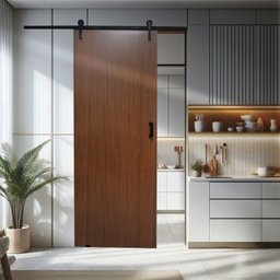 Porta de Madeira Celeiro Sobrepor 215x80cm Melamínica Mdf Ultra Mgm - 2