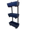 Jardim Vertical com 3 Floreiras Azul de 37cm para Plantas - 5